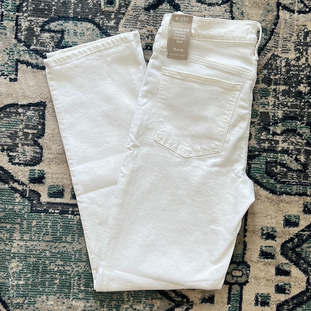 Madewell mid-rise perfect vintage straight jean.